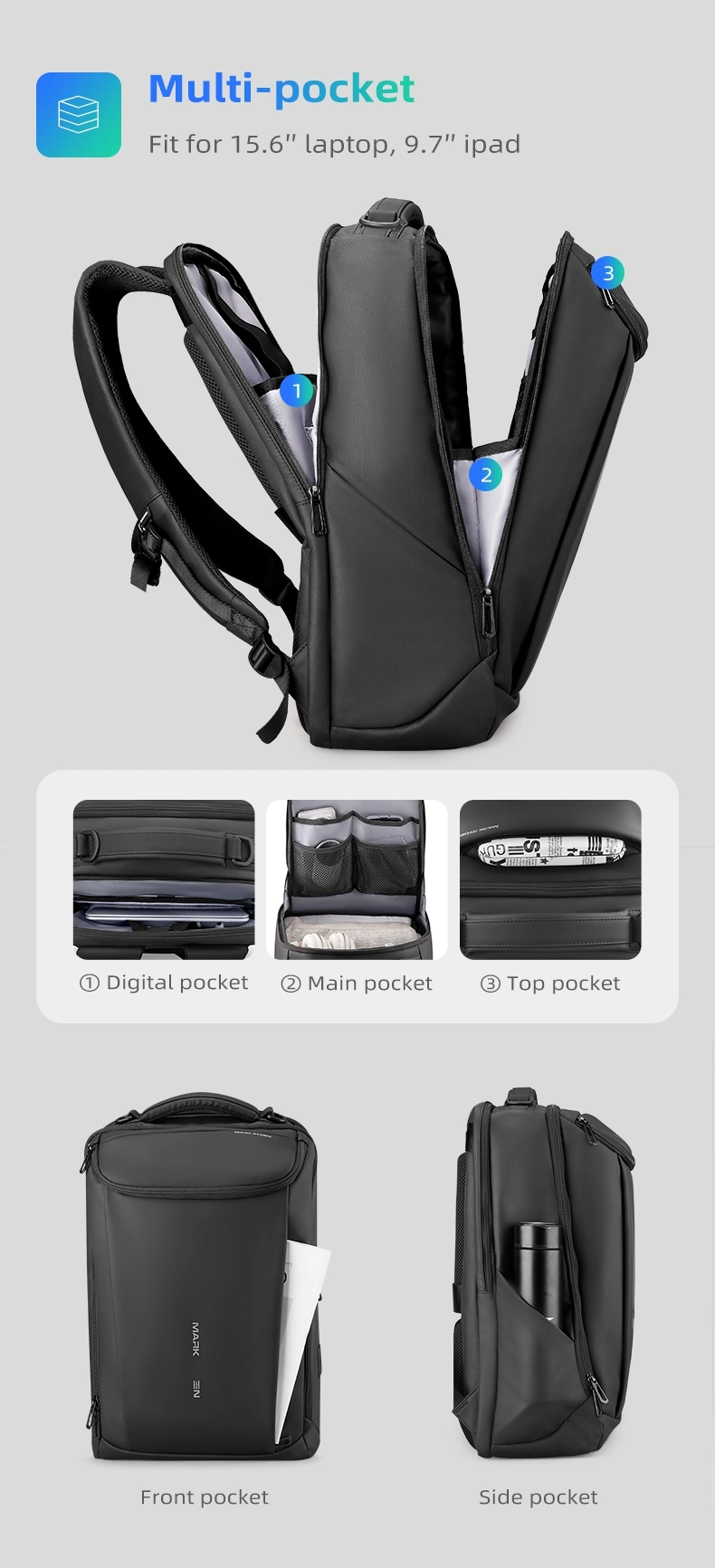Business School Bag Pack Laptop Shoulder Other Backpack for College Travel Outdoor Backpack