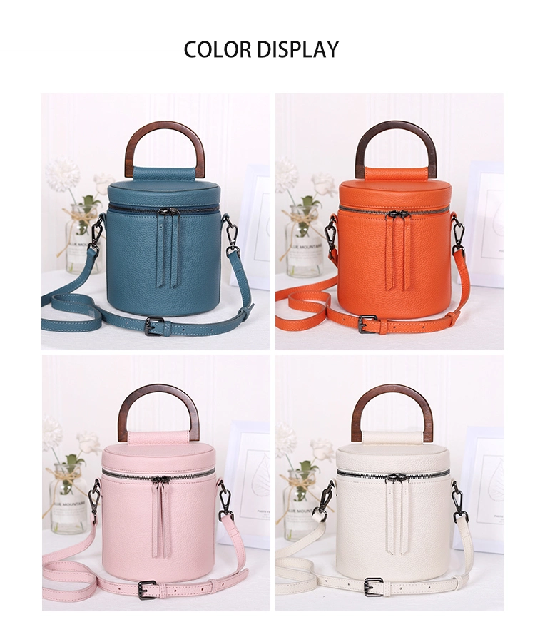 Retro Fashion High Quality Women Bags PU Leather Handbag Design Bucket Bags for Ladies