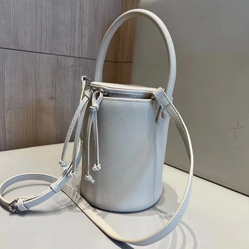 Emg6722 Hand Luxury White Shoulder Women Crossbody Designer Bags Custom Real Leather Bucket Bag