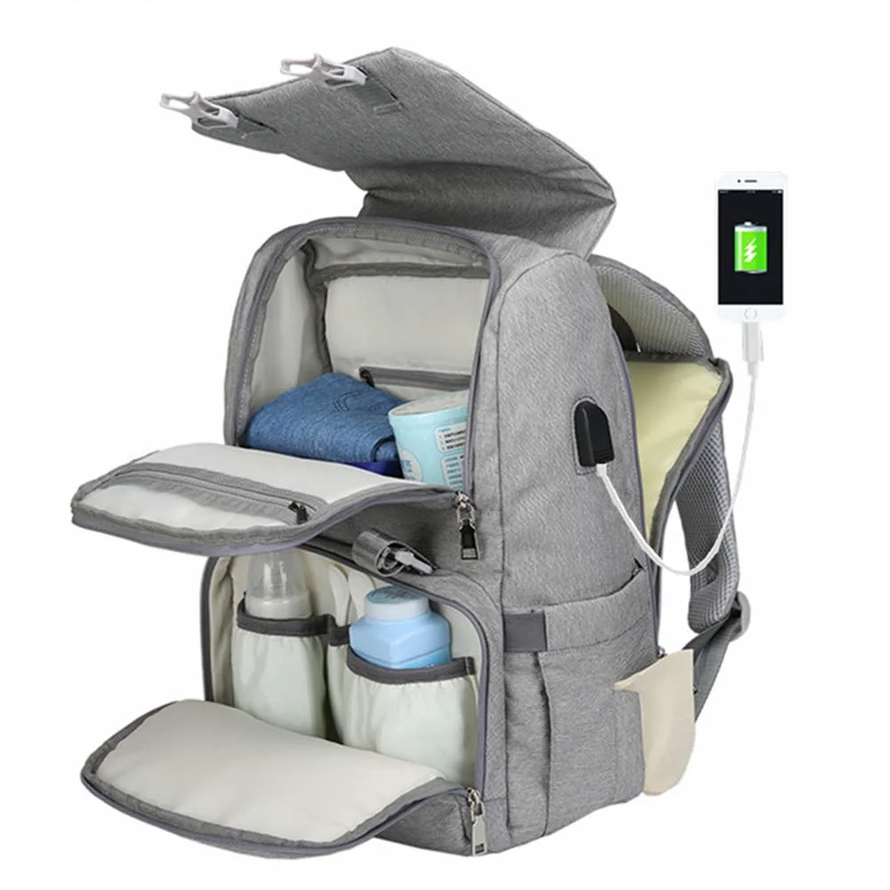 2023 New Style Mommy Diaper Bag Portable Diaper Backpack Outdoor Baby Diaper Bag