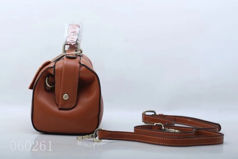 Genuine Leather Frame Closed Crossbody Bag (F060261)