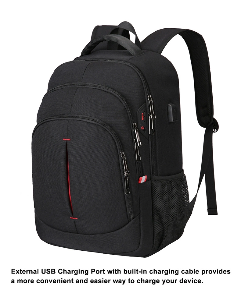 Male Female Multifunctional Oxford Cloth Zipper Laptop Business Backpack Portable Outdoor Travel Big Capacity Shoulder Schoolbag