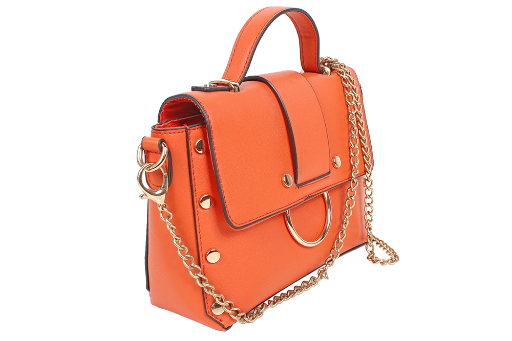 2022 Orange Purse Traditional Office Fashion Two Handles Tote Bag Designers Women Handbags for Ladies with Studs