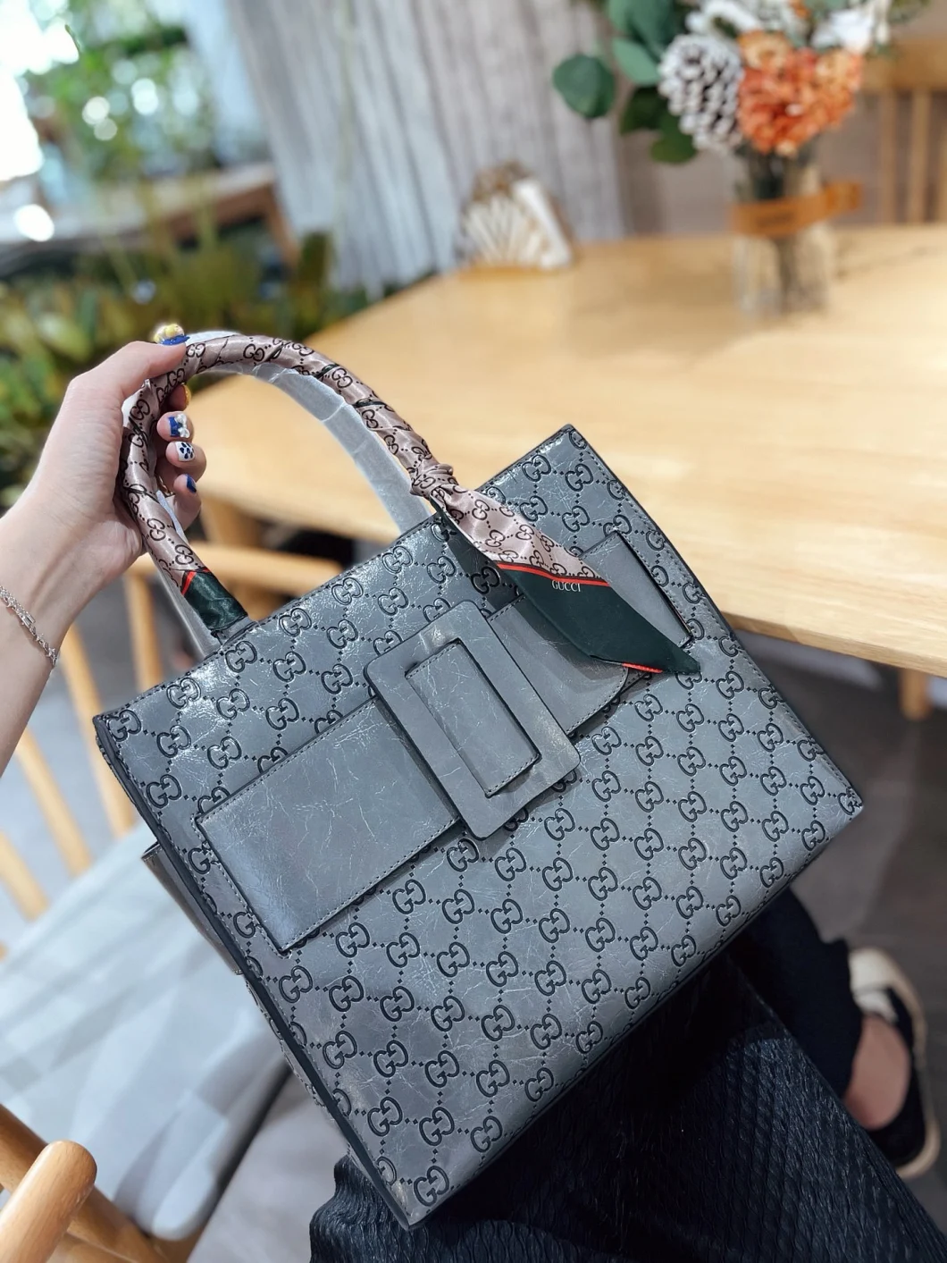 Fashion New Style Genuine Leather Women Trendy Square Box Luxury Replicas Shoulder Bags Women Handbags