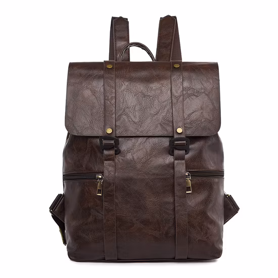 Leisure PU Leather Drawstring Bag Pack Fashion Young Girl and Lady Daily School Backpack