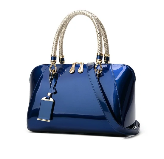 Fashion Bright PU Leather Crossbody Bag High Quality Luxury Mirror Handbag for Lady, Teen, Ol