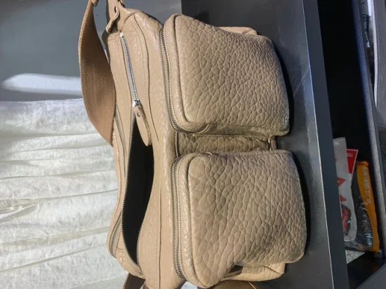 Real Leather Crossbody Bag Capacity Bucket Bag