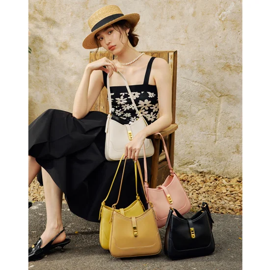2023 High Quality New Arrivals Designer The Tote Bag Shoulder Handbag Leather Marces Women′ S The Bucket Bag