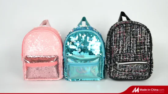 Fashion Girls Sequins Backpack Fashion Glitter Women School Backpack